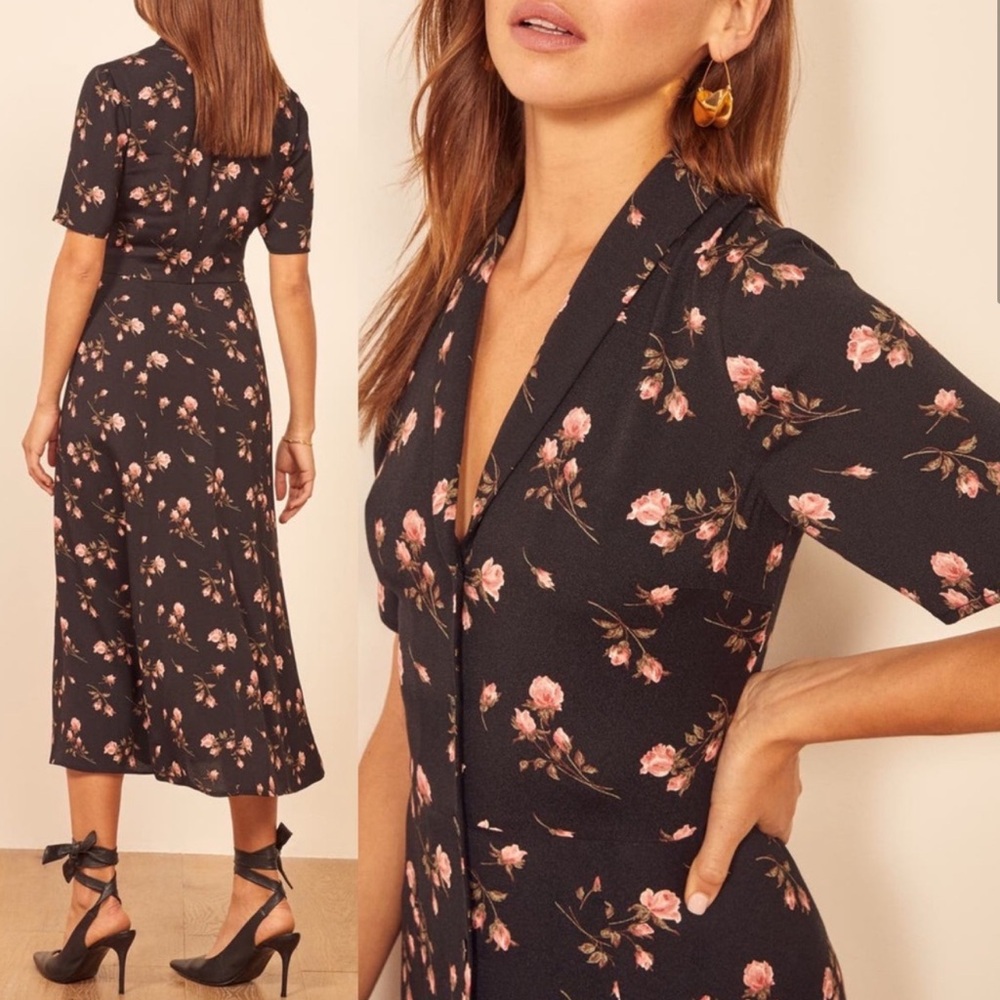 Reformation Dress Long Maxi Floral ROCKI Dress - Picture 2 of 7